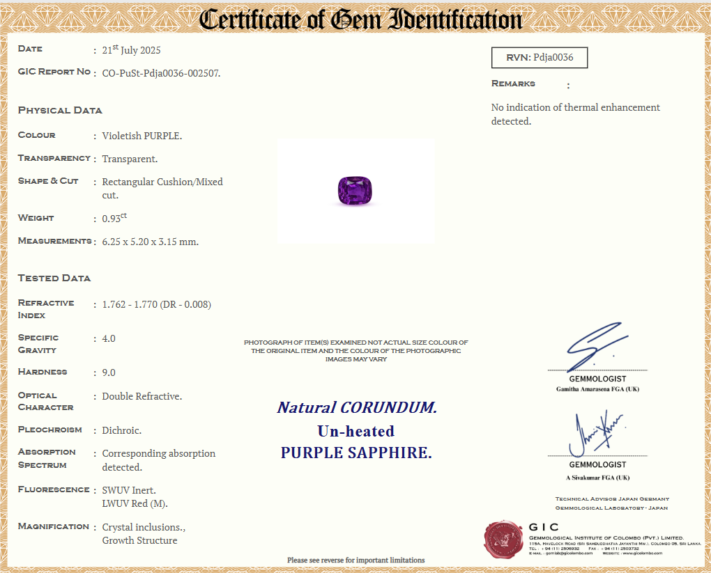 Royal Heirloom Purple Sapphire Ring